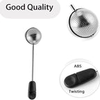 2pack Tea Ball, tea infuser for loose leaf tea, tea strainers for loose tea, stainless steel tea strainer, loose leaf tea steeper, easy clean, tea fine mesh strainer reusable-A (Black)