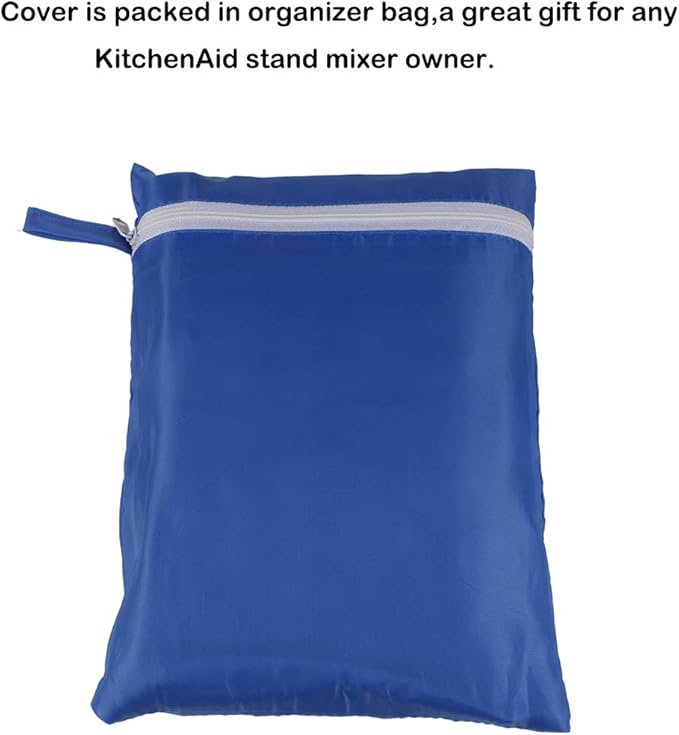 Evermarket Stand Mixer Dust Proof Cover with Pocket and Organizer Bag for Kitchenaid,Sunbeam,Cuisinart,Hamilton Mixer (Blue)