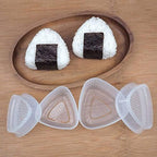 Sushi Making Kit,Sushi Mold 4 Pcs Diy Sushi Triangle Sushi Cooking Tools For Kids Kitchen Tools Sushi Plates Rice Ball Mold