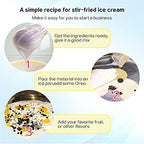 Kolice Commercial ETL certificated 21"x21" Single Square Pan Fried Ice Cream Machine, Frozen Yogurt Roll Ice Cream Machine, Fry Ice Cream Roll Machine-auto defrost
