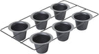 Chicago Metallic 6-Cup Popover Pan,Heavyweight Aluminized Steel with Nonstick Coating,Ideal for Yorkshire Pudding,Muffins,and Popovers,(Pack of 6)