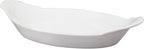 HIC Kitchen HIC Kitchen Oval Au Gratin Baking Dish Set, Fine White Porcelain, 10-Inch, Set of 4 Au Gratin Baking Dish Set, Fine White Porcelain, 10-Inch, Set of 4