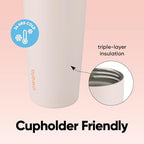 Owala FreeSip Sway - Stainless Steel-40-oz.-Orange/Tan(Sparkling Sherbet)