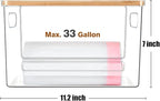 Trash Bag Dispenser 2 Pack, Acrylic Garbage Bags Dispenser with Bamboo Top, Extra Large Trash Bag Holder Dispensers Under Sink for Kitchen, Cabinet, Laundry Room, Pantry Organizer and Storage