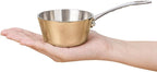 Macevia Mini Sauce Pan, 18/10 Stainless Steel Butter Warmer Small Pot Cooking with Handle, Multipurpose Use for Home Kitchen or Restaurant (5oz/150ml) - Rose Gold