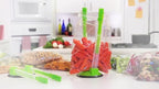 Ruibo Baggy Rack Holder For Food Prep/Ziplock Bag, Meal Planning/Plastic Freezer Bag Holders Stand, Green, Pack of 4 - 4 Pcs