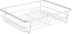 Dish Drying Rack 3 Piece Dish Drainer with Drainboard Set for Kitchen Counter ✅– Dish Rack with Removable Utensil Holder & Swivel Spout for Countertop ✅– DishRack for Plates, Cups & More, White
