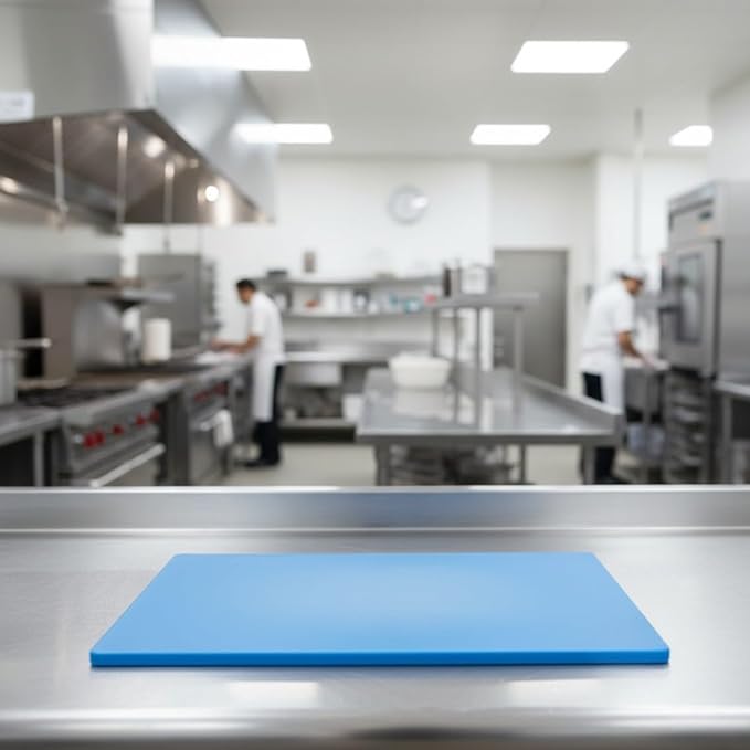TrueCraftware- 20" X 15" X 1/2” Cutting Board for Kitchen Blue Color Plastic- Color Coded Durable Kitchen Cutting Board Chopping Board Non Slip Cutting Mat for Meat Vegetables Dishwasher Safe