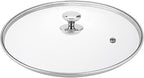 Glass lid for Large Pots and Pans, 14.25 Inch Cover for Replacement, Commercial Lid for Cookware, Frying Pans, Stockpot, Dishwasher safe and oven safe up to 400°F Fit Inner Dia14 to 14.4 Inch