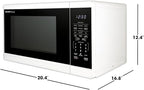 SHARP Countertop Microwave Oven with Removable 12.4" Carousel Turntable, 1100 Watt, 1.4 Cubic Feet, White