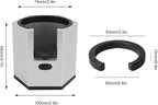 Coffee Portafilter Holder Stand with Adjustable Height Knob and Removable Bracket Cover, Aluminum Alloy Non Slip Base for Restaurants Homes Cafes (Silver)