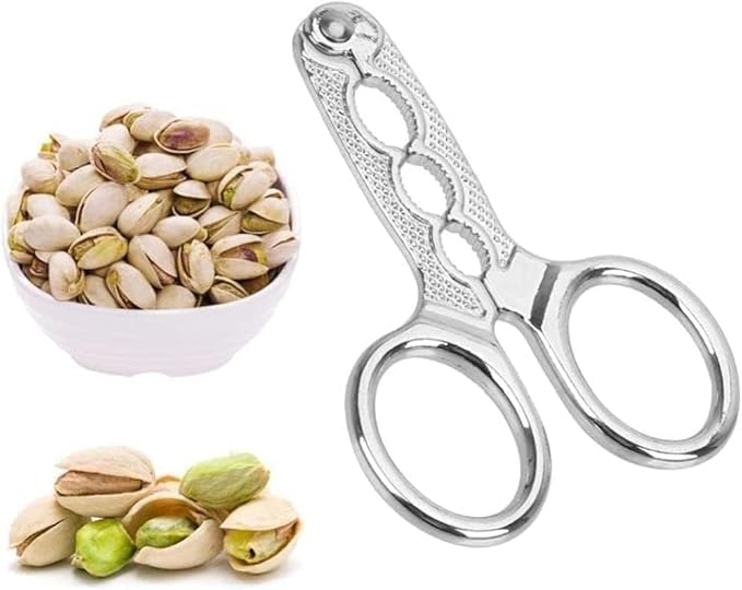 Silver Nutcrackers for Nuts, Stainless Steel Nuts Pistachio Sheller Opener Kitchen Tools, Nutcracker Multi-Function Walnut Pine Sheller Opener Nut Crackers, Specialty Tools and Gadgets, Nut Crackers