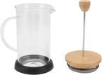 Heat Resistant Hand Brewing Filter French Press Borosilicate Borosilicate Tea Cafe Brewing Pot for Office Use (600ml Bamboo Cover)