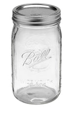 Ball Quart (32oz) Jar with Silver Lid, Wide Mouth, 1 Jar