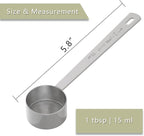 LEIFENY 1PCS 1 Tablespoon Coffee Scoop, Long Handle Measuring Spoon, One tbsp (15ml) Stainless Steel Scooper