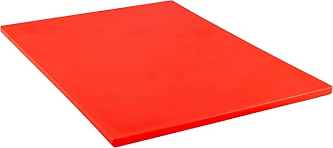 TrueCraftware- 20" X 15" X 1/2” Cutting Board for Kitchen Red Color Plastic- Durable Color Coded Kitchen Cutting Board Chopping Board Non Slip Cutting Mat for Meat Vegetables Dishwasher Safe