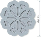 Set of 4 Silicone Trivet Mat - Hot Pot Holder Hot Pads for Table & Countertop - Trivet for Hot Dishes - Non-Slip & Heat Resistant Modern Kitchen Hot Pads for Pots & Pans, Navy Blue