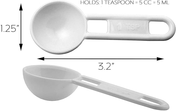 Cornucopia Brands Bulk Pack of Teaspoon Measuring Spoons (24-Pack); 5 ml / 5 cc Scoops Which Fit Inside a Spice Bottle
