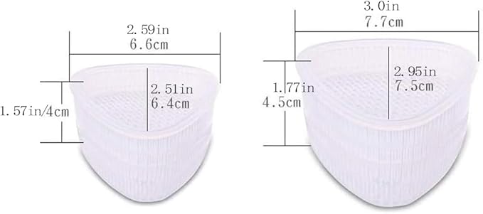 Triangle Sushi Mold Form DIY Tool, White 2 pcs