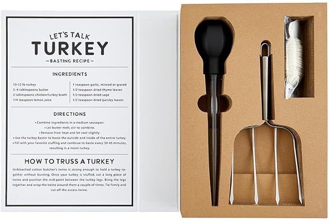 Santa Barbara Design Studio Kitchen Tools Set - Gift Boxed Cooking Essentials Kit, 3-Pieces, Turkey Baster Book Box
