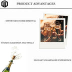 Imbibe & Indulge - Champagne Opener Tool - Zinc Alloy Champagne Opener with Non-Slip Handle and Easy Lever-Action - Champagne Accessories, Champagne Bottle Opener, Sparkling Wine Accessories Metal
