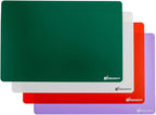 Restaurantware RW Base 18 Inch x 12 Inch Flexible Cutting Boards 1 Includes 4 Mats Cutting Mats For Cooking - Dishwasher-Safe Assorted Colors Plastic Cutting Board Set For Kitchen