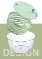 6 In 1 Salad Spinner, Large Salad Spinner with Vegetable Chopper, Multi-Use Lettuce Spinner, Fruit Washer, Wash, Spin and dry Salad Greens, Fruits & Vegetables, Kitchen Tools, Drain,5 Quart