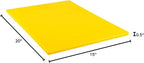 TrueCraftware- 20" X 15" X 1/2” Cutting Board for Kitchen Yellow Color Plastic- Durable Color Coded Kitchen Cutting Board Chopping Board Non Slip Cutting Mat for Meat Vegetables Dishwasher Safe