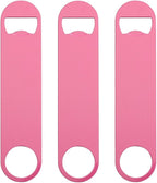 3 Pack 7" Heavy Duty Flat Bottle Opener, Pink