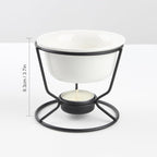 4Pcs Ceramic Butter Warmers for Seafood, 5oz Fondue Pot Set for Chocolate Butter Cheese, Ceramic Bowl for Food Crab Lobster, Suitable for Dishwasher Microwave Oven, Round