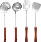 Kitchen Utensils Set，Cooking Utensils Spoons for Cooking Spatulas Stainless Steel Cooking Utensils 4 Pieces Sets Gadgets Kitchen Tools Spatulas Spoons