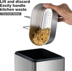 Sink Drain Strainer Basket Stainless Steel,Hanging Sink Strainer Colander Drain Basket Multifunctional Kitchen Sinks Food Waste Filter and Vegetables Fruits Clean (COLOR:silver)
