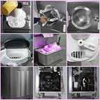 Kolice ETL Certificate Commercial Hard ice Cream Machine Gelato ice Cream Making Machine Italian Water ice Maker-Italy Designed Extra Strong Door, 9-11 Gal Per Hour