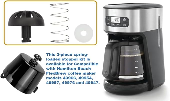 2-Pack Coffee machine brew basket bottom spring stopper kit replacement, suitable for Mr. Coffee, Black and Decker, Hamilton coffee machine parts, coffee machine accessories 990117900, 990237500