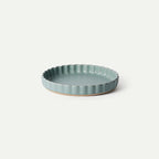 MORA Ceramic Tart Pan, 9.5 Inch Large Porcelain Baking Dish for Tarts, Quiche, Pie, Flan etc. Fluted Ruffled Edge, Oven, Microwave, Freezer, and Dishwasher safe - Great Gift For Bakers - Iris