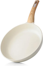 SENSARTE Nonstick Frying Pan Skillet, Egg pan, Omelette Pan, Healthy Cookware Chef's Pan, PFOA Free, 8 Inch, White