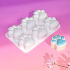 Silicone Chocolate Molds 3D Cat Paw, Non-Stick Silicone Mold for Creating Individual Portions Mousse Cake, Pastry, Chocolate, Ideal for Professional-Looking Dessert (E_ Cat Paw)