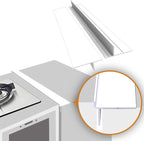 KindGa Foldable Stove Gap Filler Kitchen Counter Range Guards 25inch,Silicone Stove Gap Covers Electric Stoves Gap Filler Oven Side Sealing Strip Between Countertop and Stovetop Pack 2 (White)