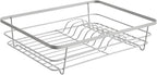 Dish Drying Rack 3 Piece Dish Drainer with Drainboard Set for Kitchen Counter ✅– Dish Rack with Removable Utensil Holder & Swivel Spout for Countertop ✅– DishRack for Plates, Cups & More, Silver