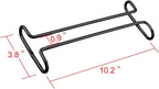 GeLive 10 Inch Set of 2 Under Cabinet Wine Glass Rack Stemware Holder Glass Storage Hanger Organizer for Kitchen and Bar (Black)