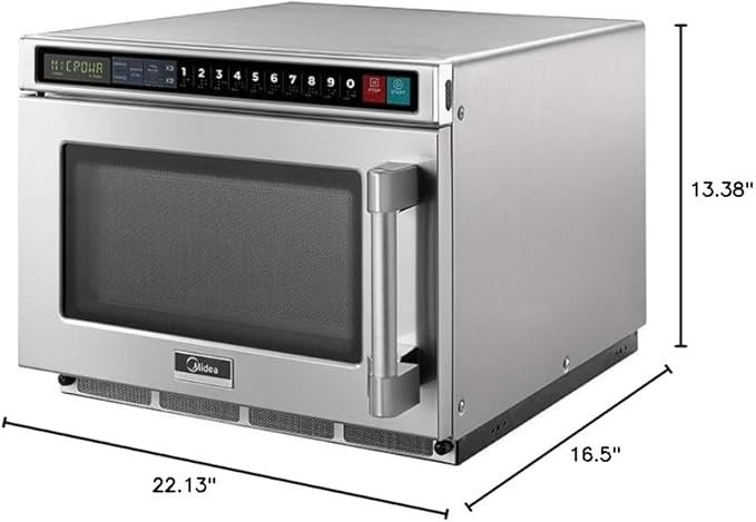 Midea Equipment 2117G1A Commercial Microwave, 2100 Watts, Stainless Steel