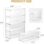 AIEVE Drink Packet Organizer, Drink Mix Holder with 4 Clear Drawers, Acrylic Water Flavor Packets Container, Kitchen Storage Organizers for Pantry Home Organization