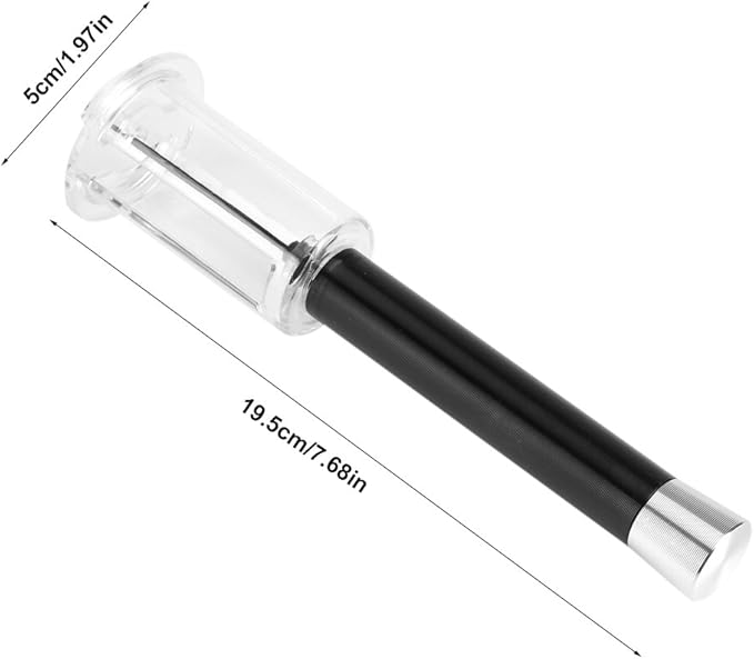 Air Pressure Wine Bottle Opener, Black Cork Remover Corkscrew Tool for Home Bar Restaurant, 1.97 x 7.68 Inch