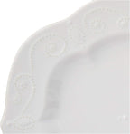 Lenox Serveware, Lenox French Perle White Serving Platter, Oval Shape, 18.5-Inch, Stoneware, Dishwasher Safe, Turkey Platter for Thanksgiving, Winter Hosting, Christmas Serving (White, 1 Piece)