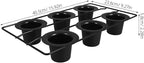 Thickened Carbon Steel Nonstick Muffin Pan 6-cup Deep Cupcake Baking Tray Oven Popover Pan for Home Baking, Black Coated Muffin Tin,
