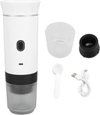 Asixxsix Portable Maker, Rechargeable 2500mAh Battery One Button Operation Travel Coffee Maker, Camping with Rich Flavor Extraction for Travel Office Household (White)