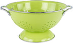 Reston Lloyd, 3 Quart Powder Coated Steel Kitchen Strainer Basket for draining Pasta, Vegetable and Fruit, Chrome Handles and Wide Stable Base, Lime