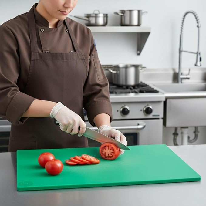 TrueCraftware- Set of 6 Cutting Boards for Kitchen 24" X 18" X 1/2” Assorted Colors- Color Coded Plastic Commercial Chopping Board Anti Slip Surface Dishwasher Safe for Chopping Food Cutting Mat