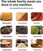 Kitchen Grinder | 500W Electric Mill | Grinds Spices, Nuts, Grains, Coffee | 1 Stainless Steel Blade | Wet & Dry Use