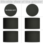 Grinder for Kitchen Spices, 3" Large Size Durable Aluminum Alloy Manual Spice Mills (Black)